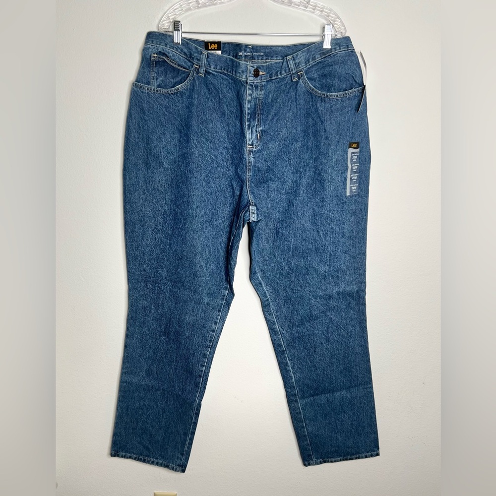 Women's Lee Relaxed Fit Straight Leg Jeans Size 20W Long